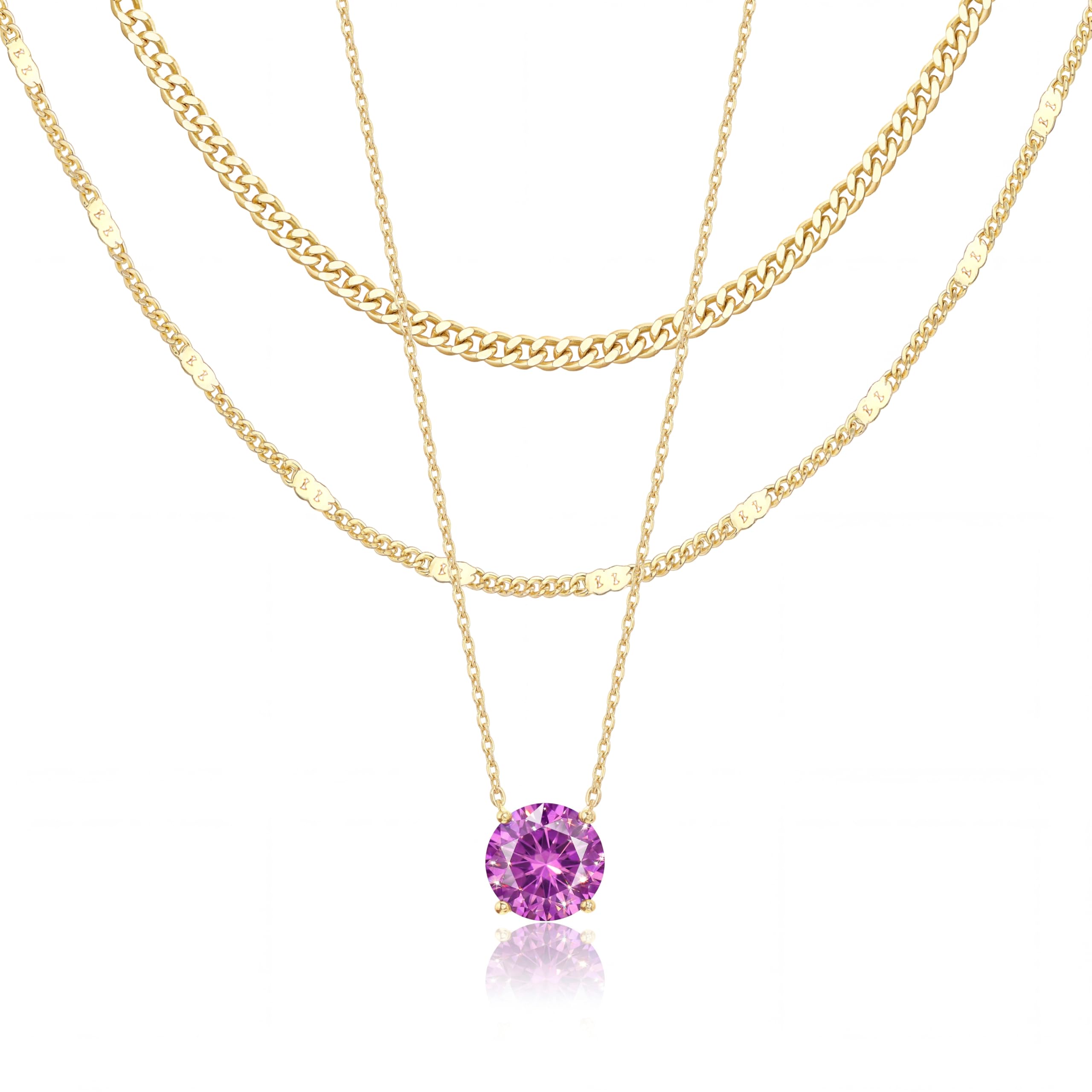 14K Gold Layered Necklace Set