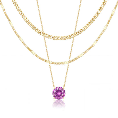 14K Gold Layered Necklace Set
