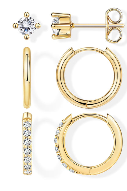 Gold-Tone Silver-Tone Hoop Earrings