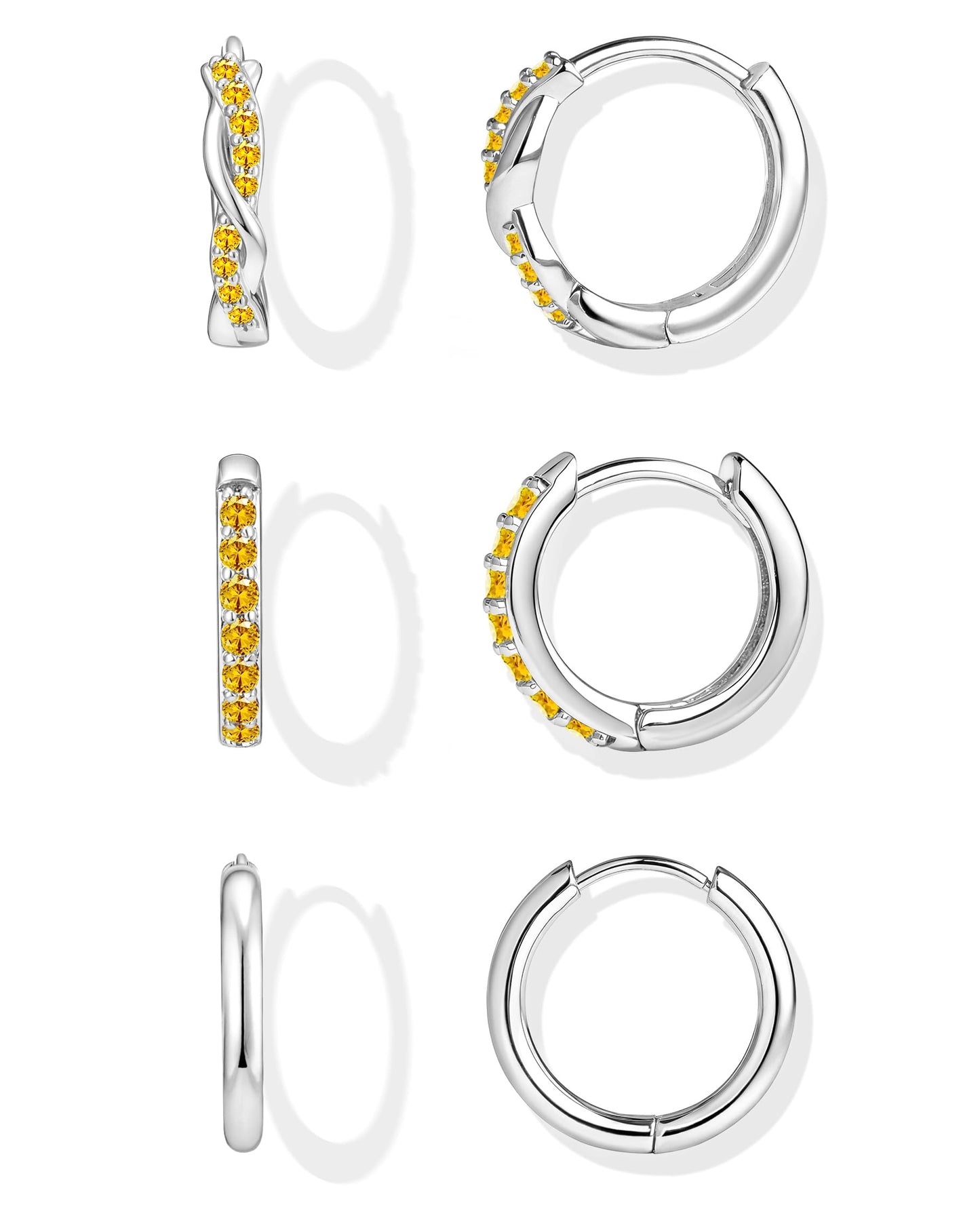 Gold-Tone Silver-Tone Hoop Earrings