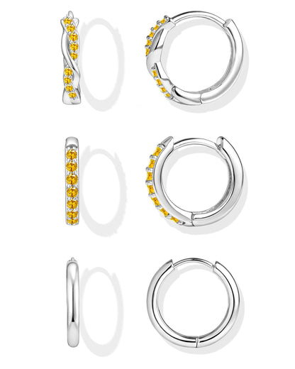 Gold-Tone Silver-Tone Hoop Earrings