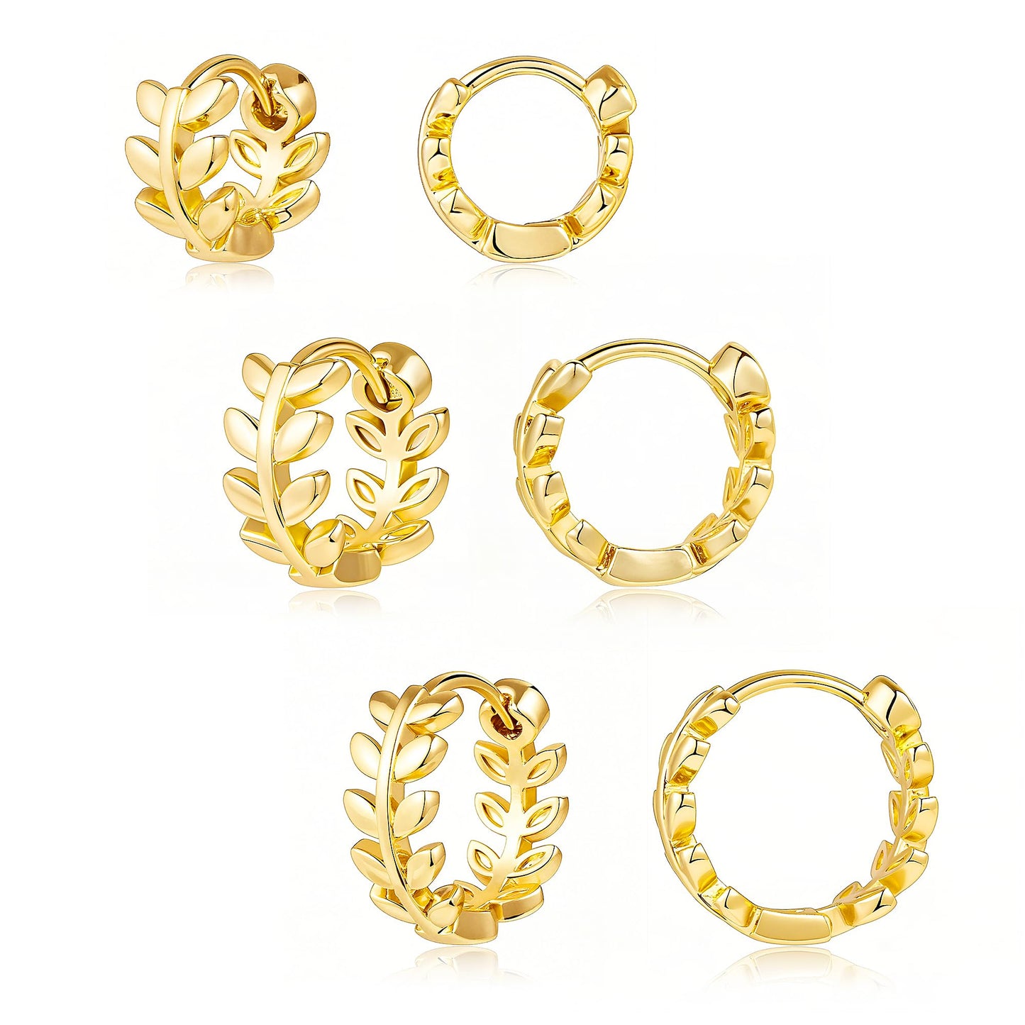 Gold-Tone Silver-Tone Hoop Earrings