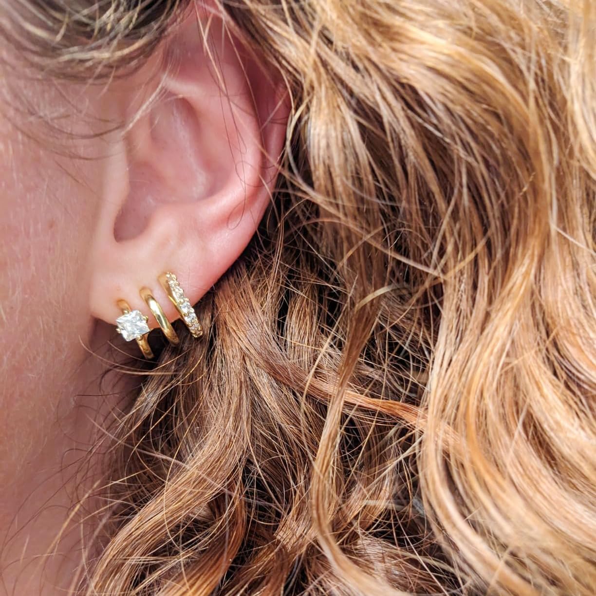 Gold-Tone Hoop Earrings