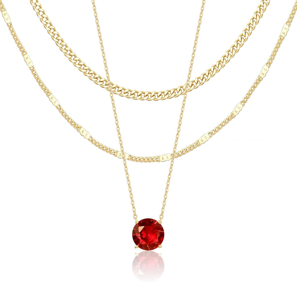 14K Gold Layered Necklace Set