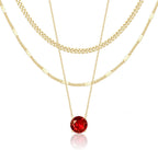 14K Gold Layered Necklace Set