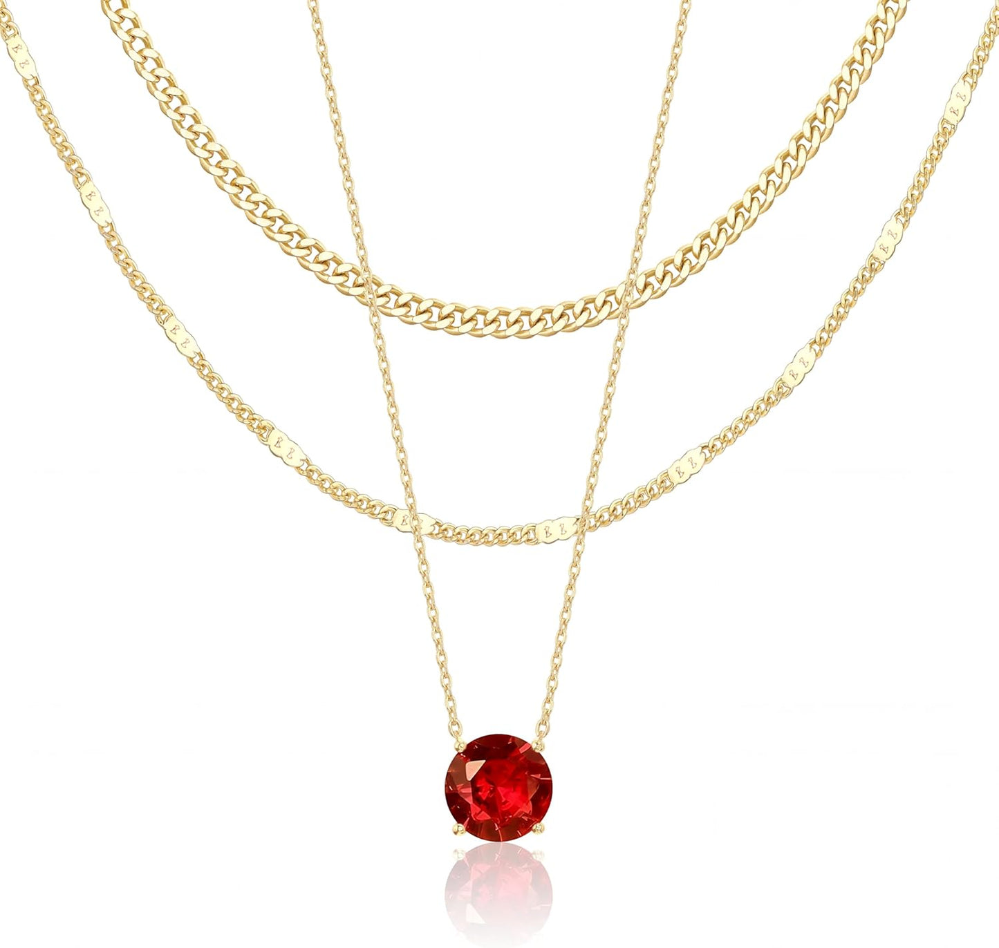 14K Gold Layered Necklace Set