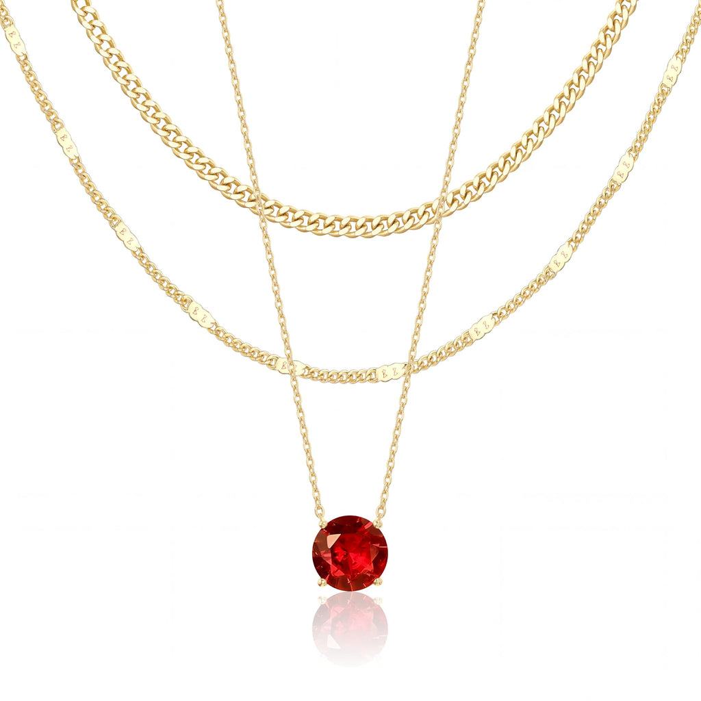 14K Gold Layered Necklace Set