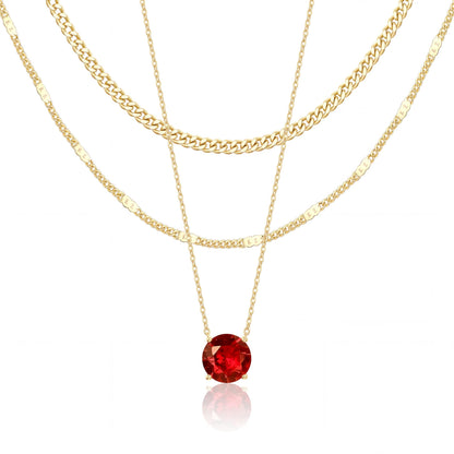 14K Gold Layered Necklace Set