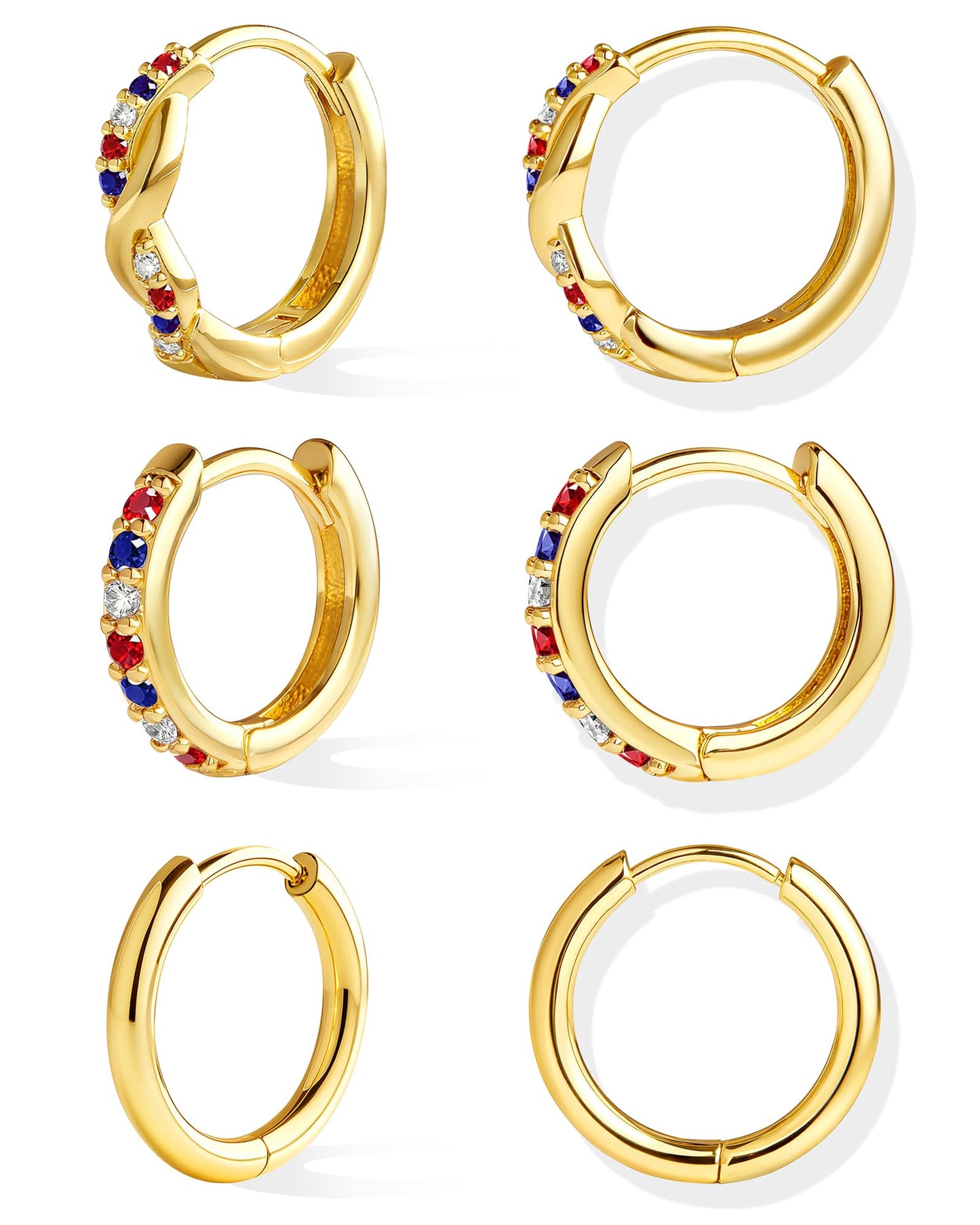 Gold-Tone Silver-Tone Hoop Earrings