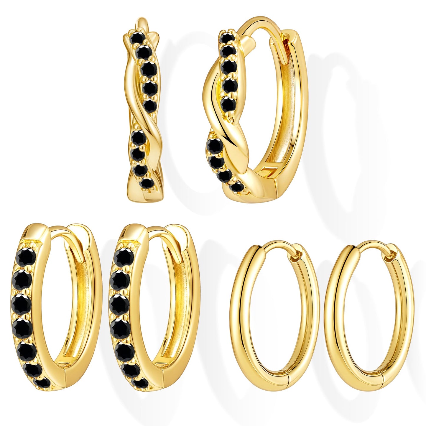 Gold-Tone Silver-Tone Hoop Earrings