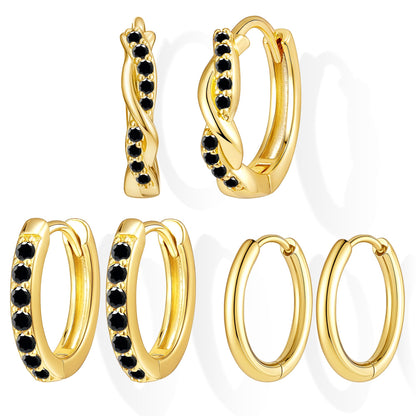Gold-Tone Silver-Tone Hoop Earrings