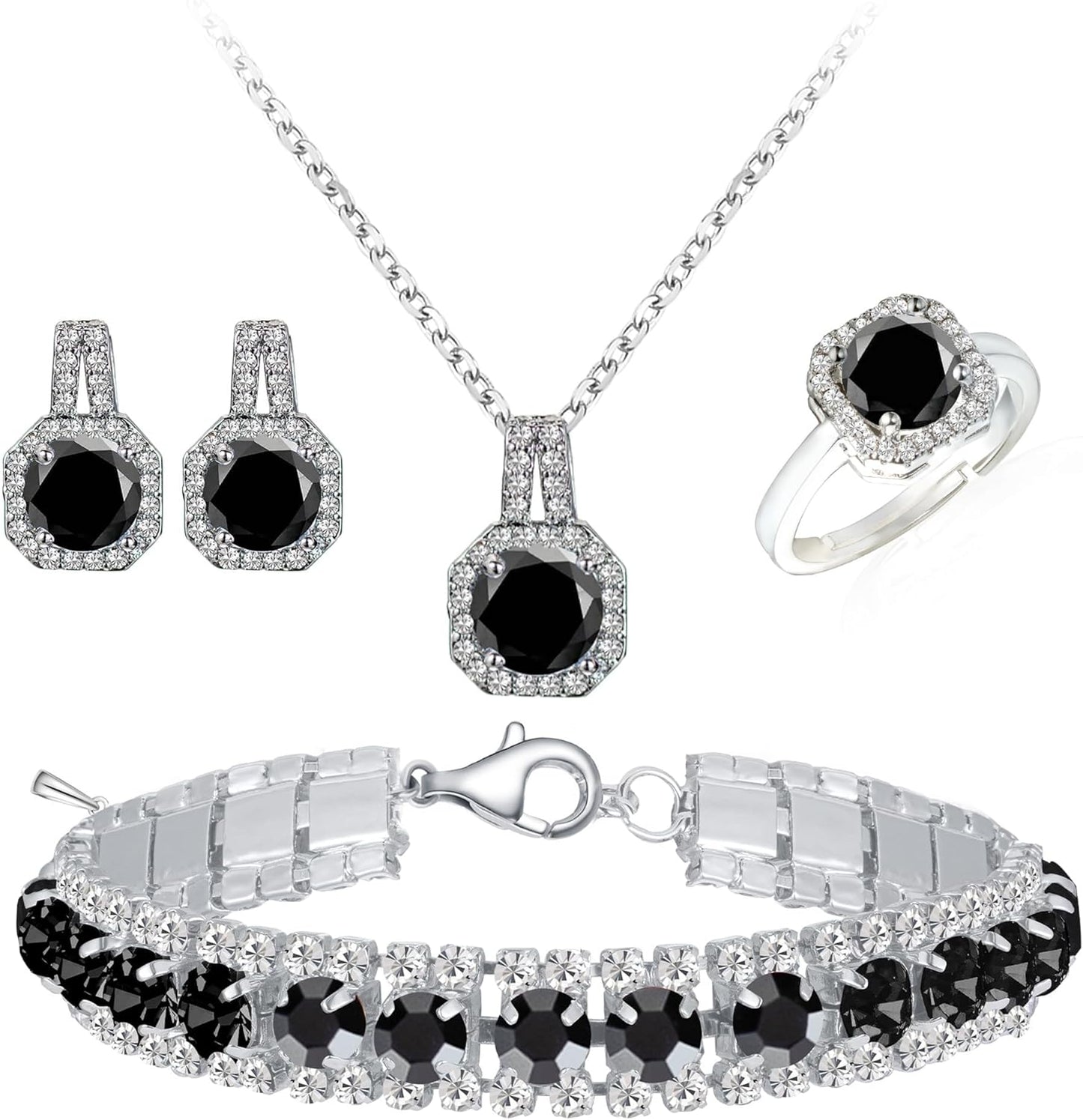 4-Piece CZ Jewelry Set