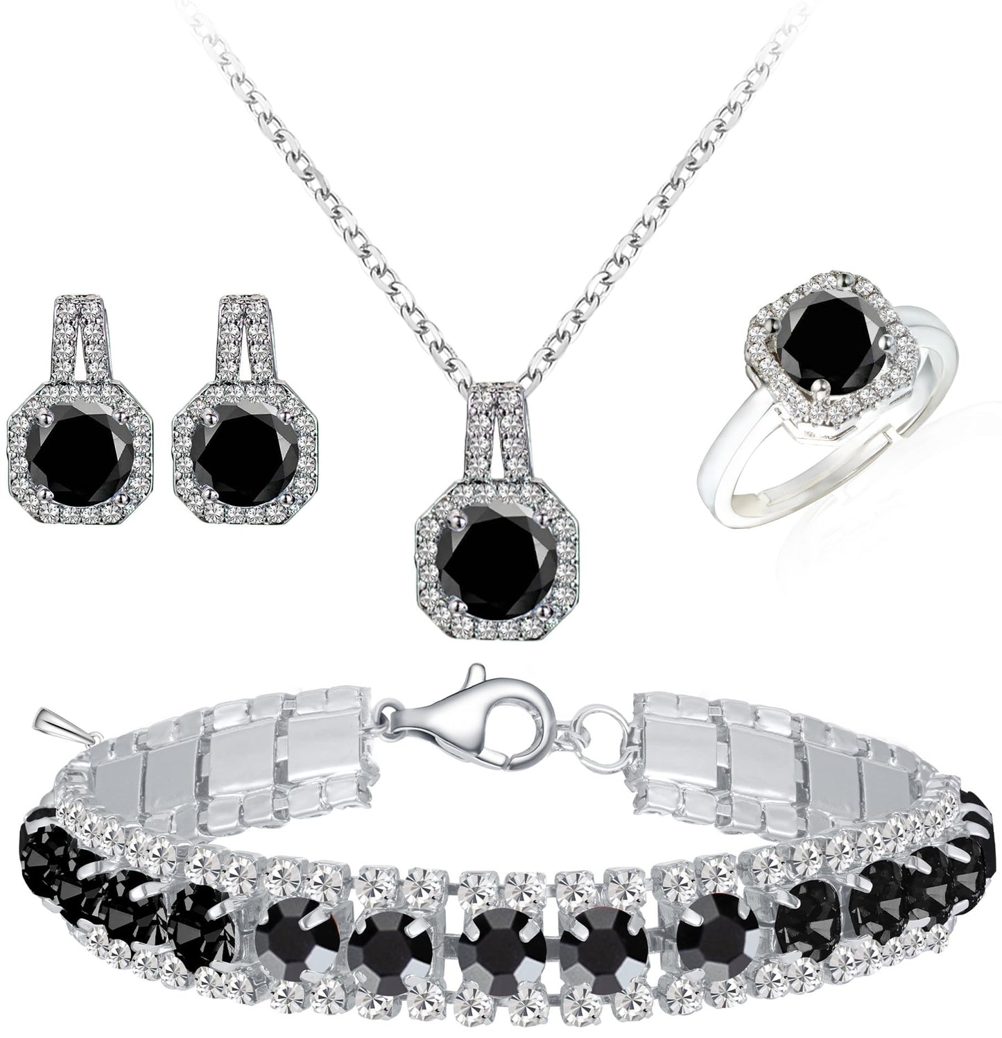 4-Piece CZ Jewelry Set