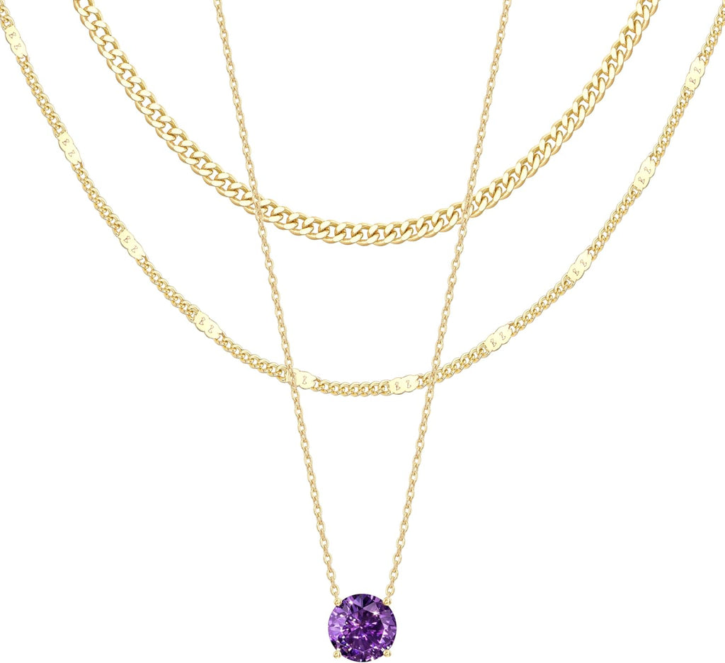14K Gold Layered Necklace Set