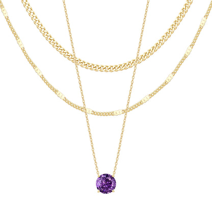 14K Gold Layered Necklace Set
