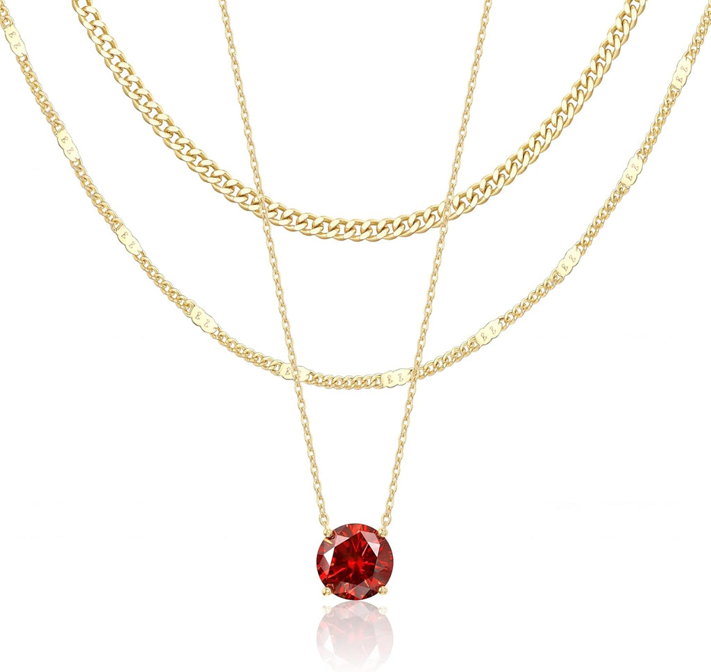 14K Gold Layered Necklace Set