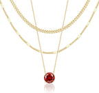 14K Gold Layered Necklace Set