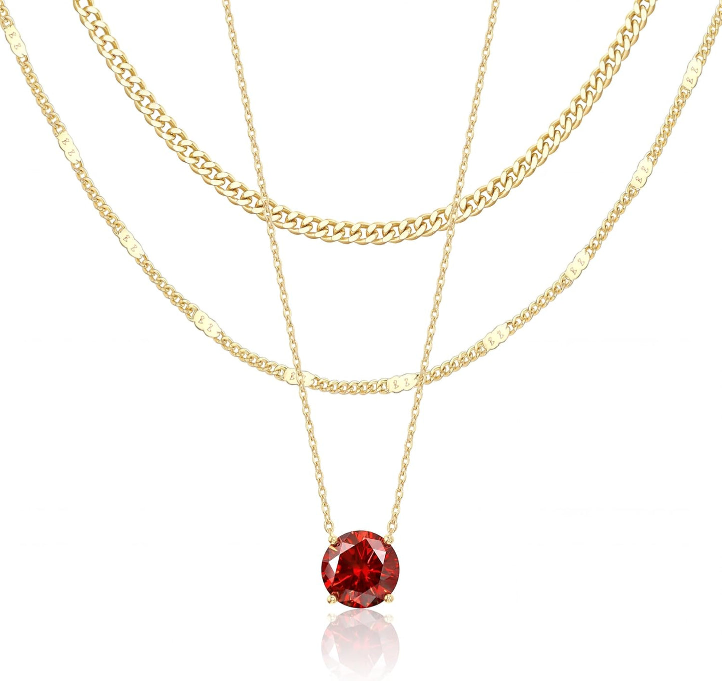 14K Gold Layered Necklace Set