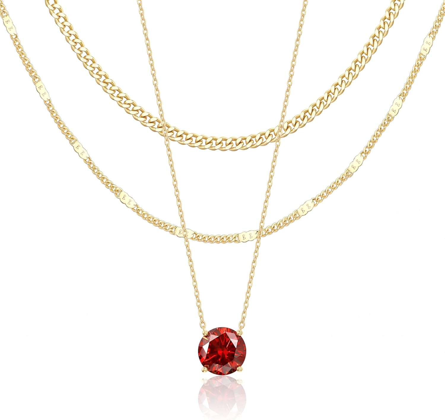14K Gold Layered Necklace Set
