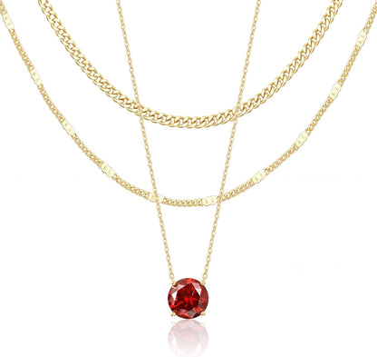 14K Gold Layered Necklace Set