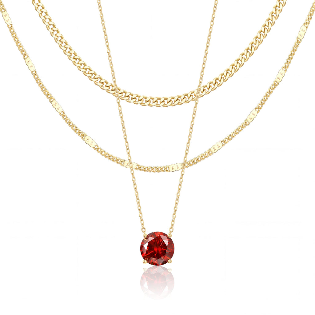 14K Gold Layered Necklace Set
