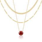 14K Gold Layered Necklace Set