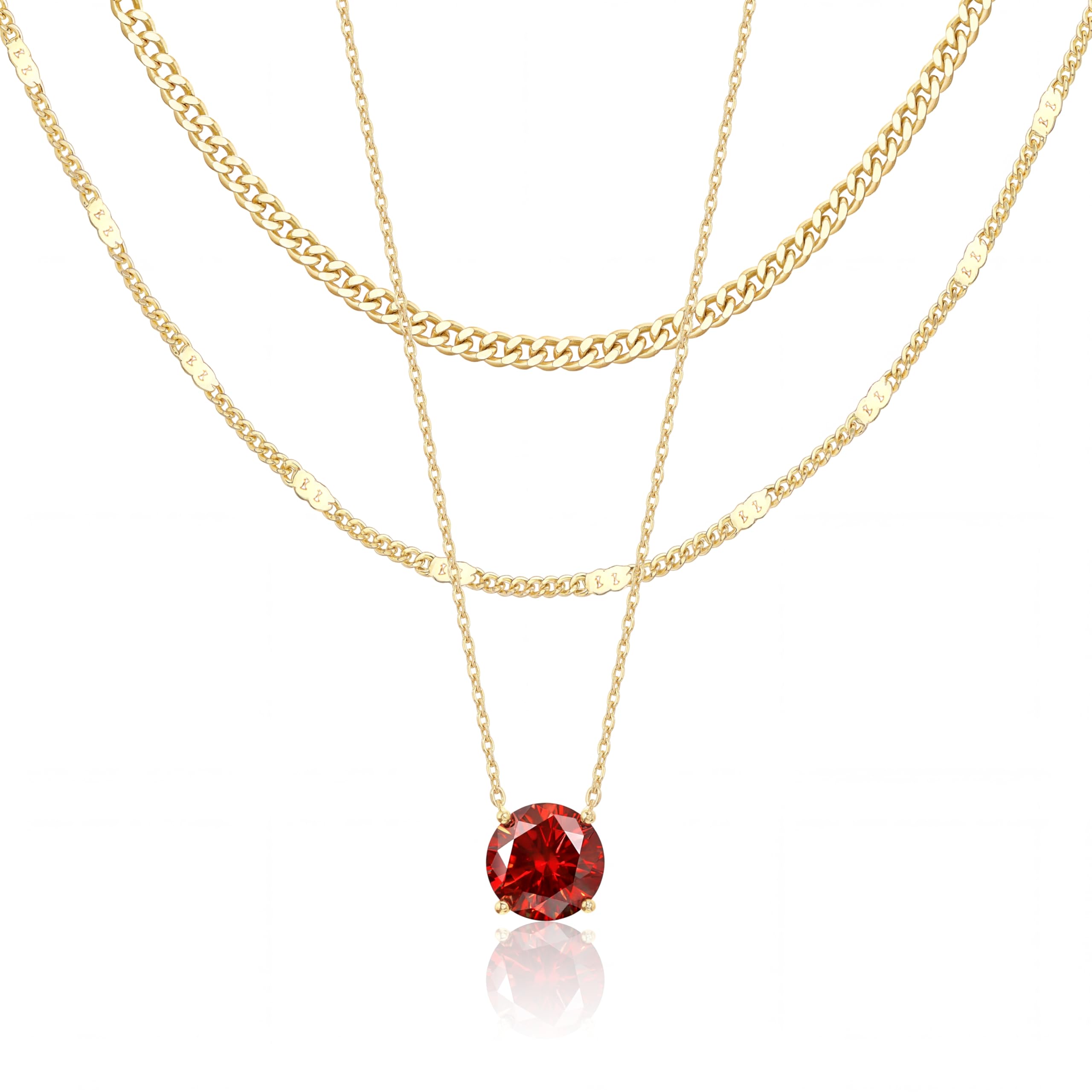 14K Gold Layered Necklace Set