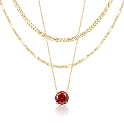 14K Gold Layered Necklace Set