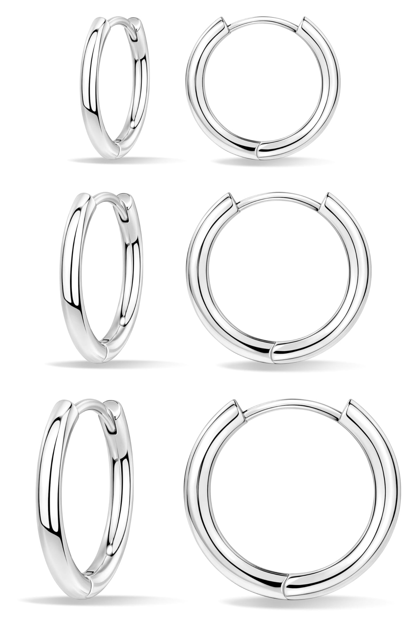 Gold-Tone Silver-Tone Hoop Earrings