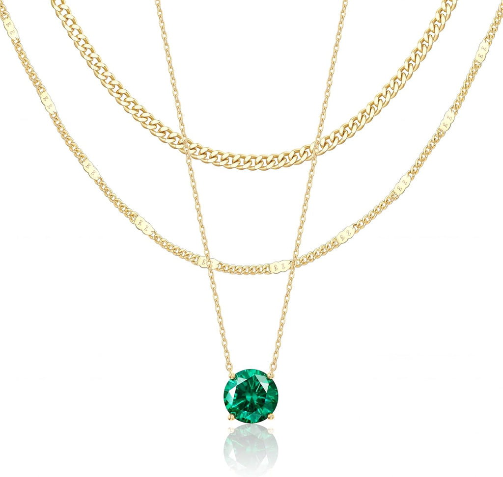 14K Gold Layered Necklace Set
