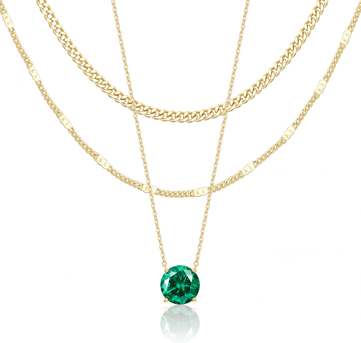 14K Gold Layered Necklace Set