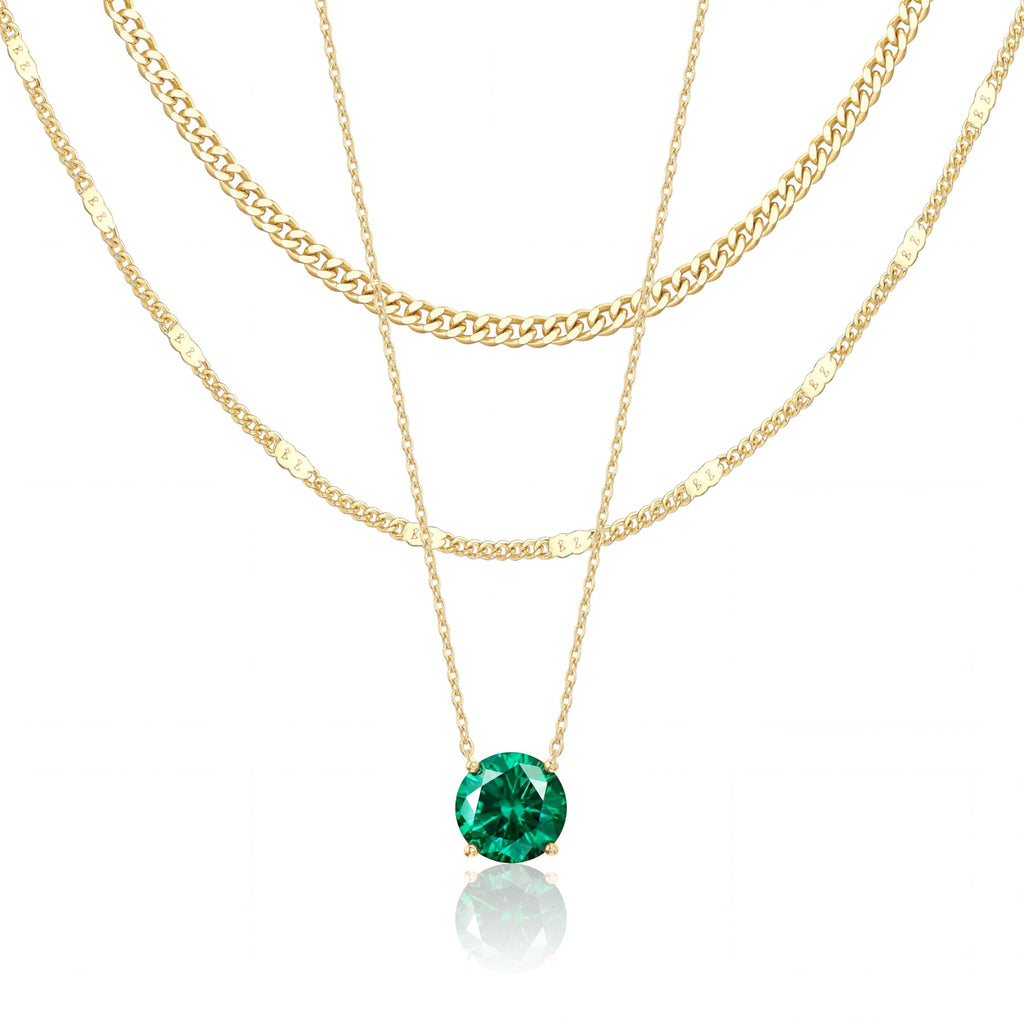 14K Gold Layered Necklace Set