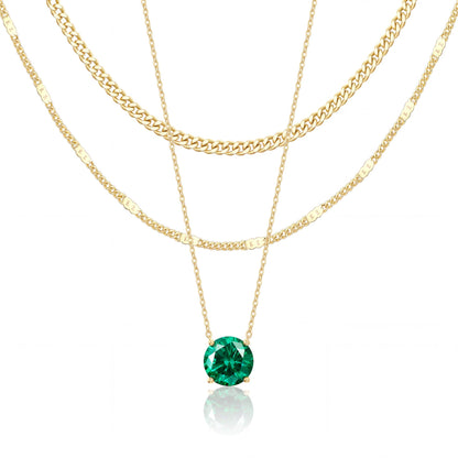 14K Gold Layered Necklace Set