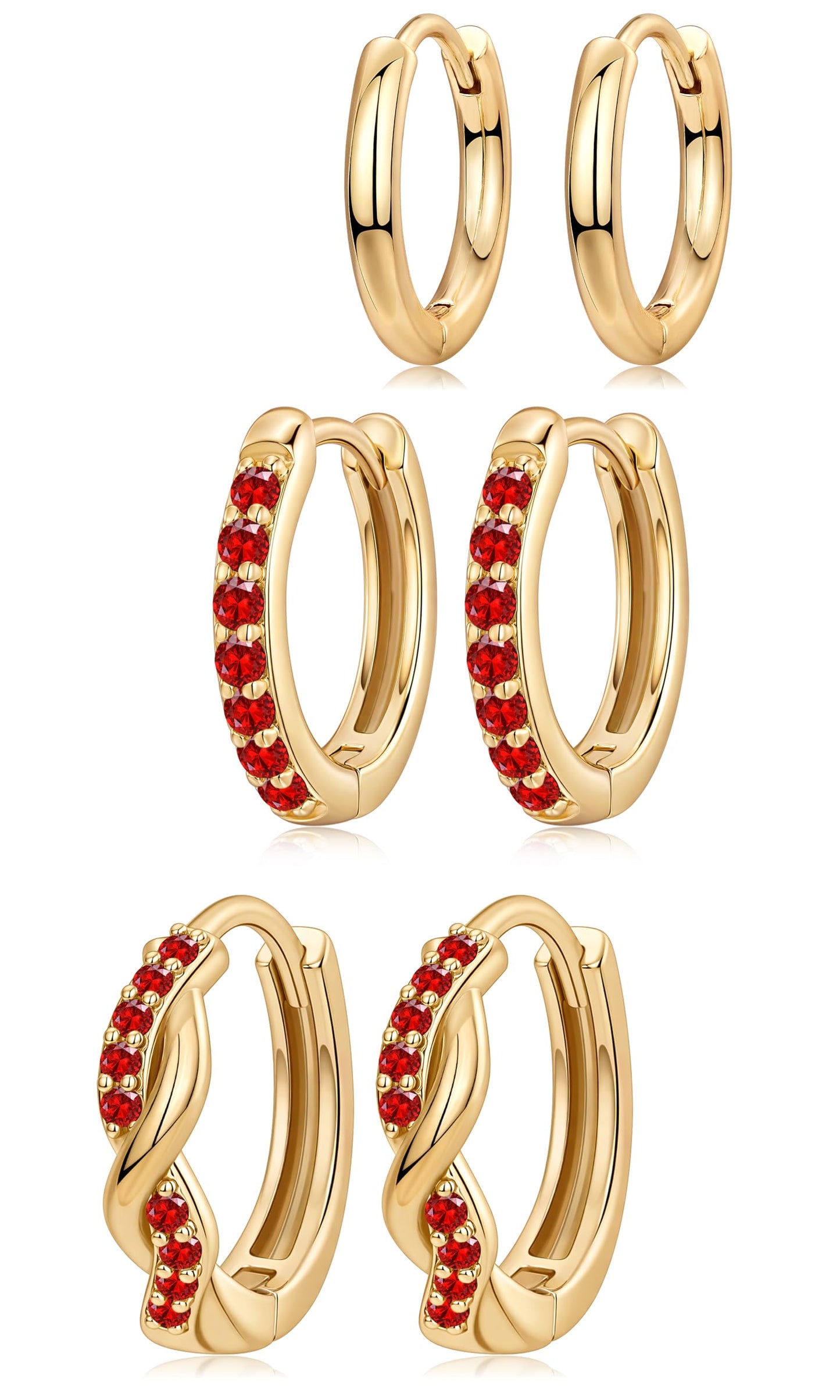 Gold-Tone Silver-Tone Hoop Earrings