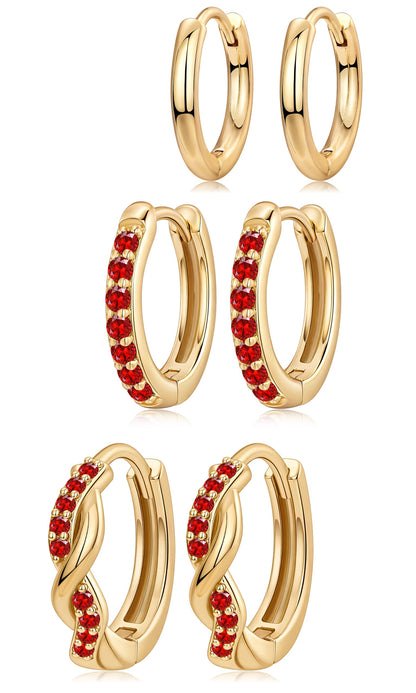 Gold-Tone Silver-Tone Hoop Earrings