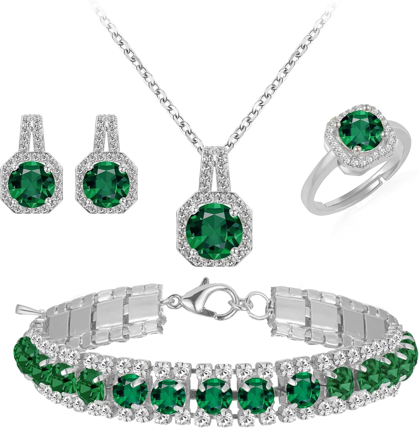 4-Piece CZ Jewelry Set