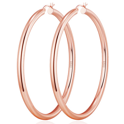 Gold-Tone Silver-Tone Chunky Hoop Earrings