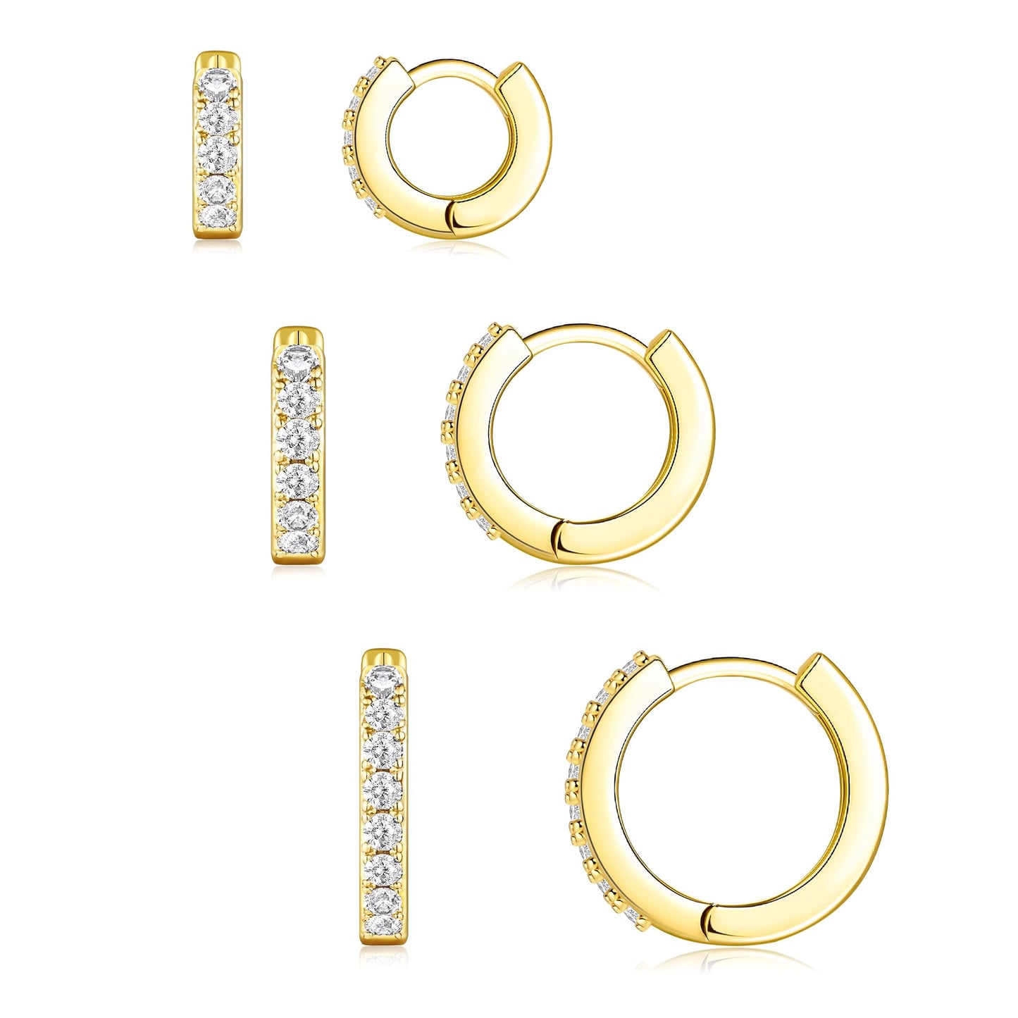 Gold-Tone Silver-Tone Hoop Earrings