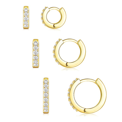 Gold-Tone Silver-Tone Hoop Earrings