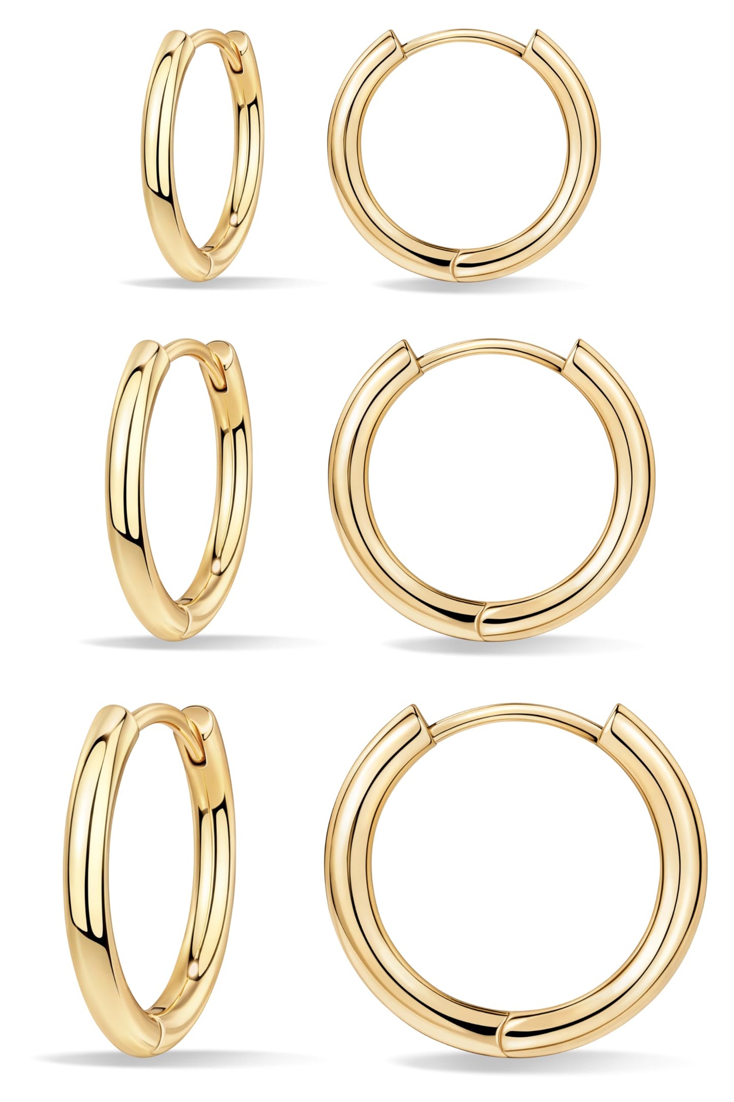 Gold-Tone Silver-Tone Hoop Earrings