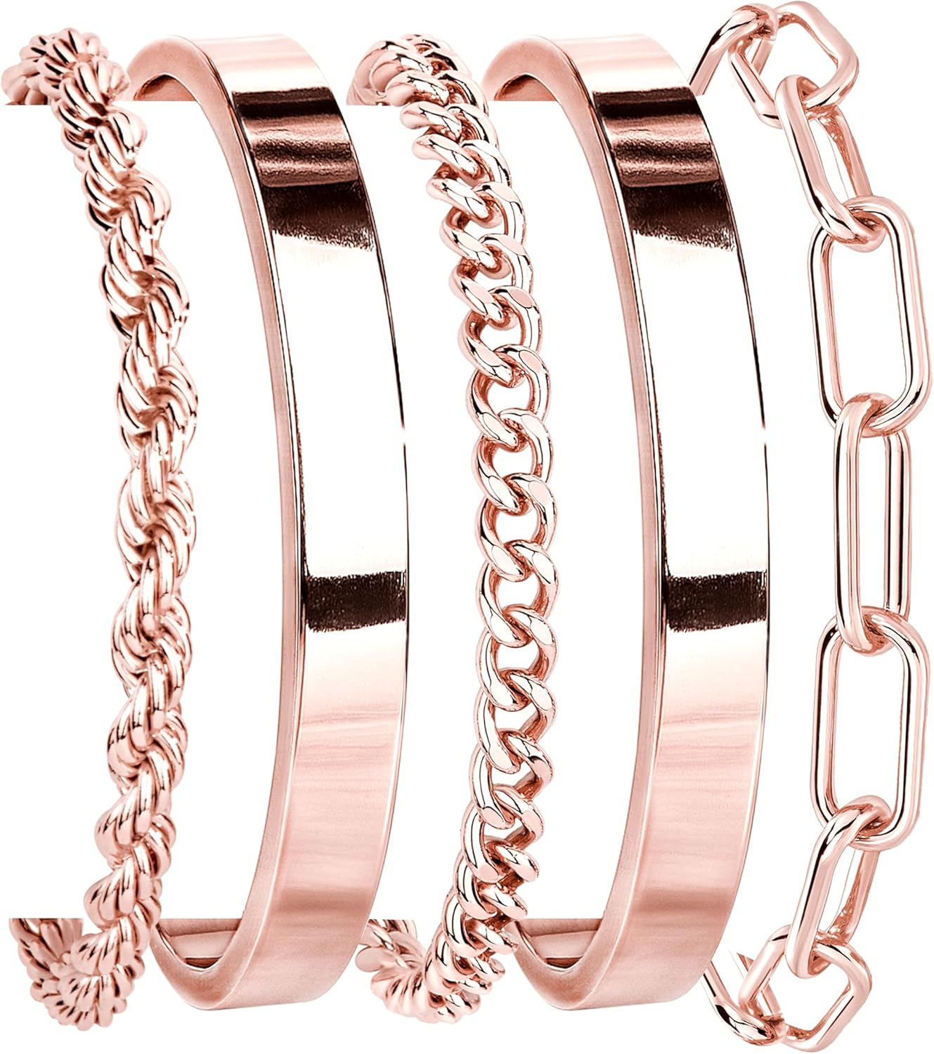 14K Gold Plated 925 Silver Beaded Bracelet Set