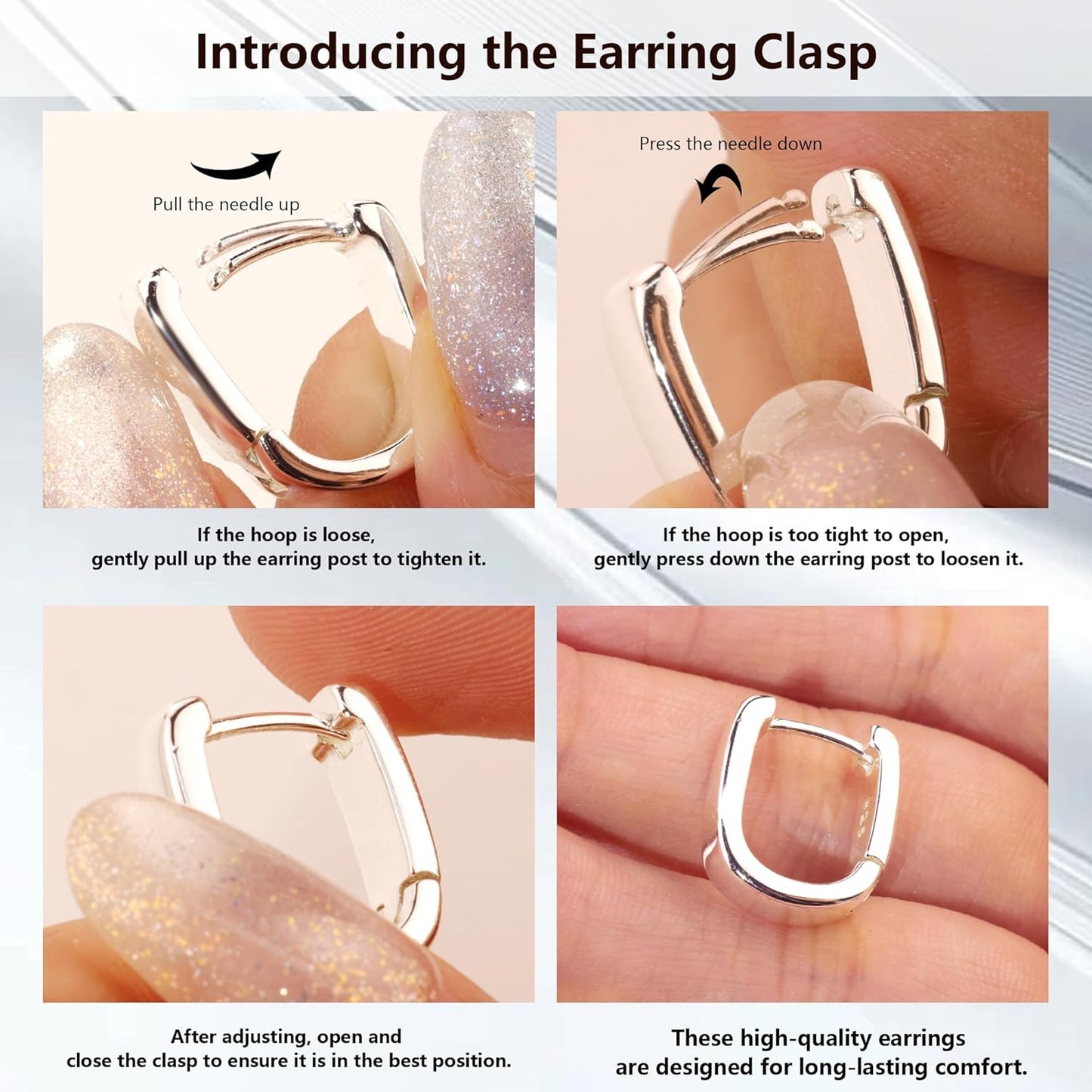 Silver-Tone Chunky Hoop Earrings