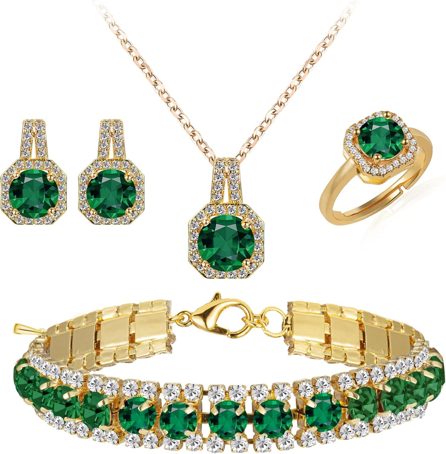 4-Piece CZ Jewelry Set