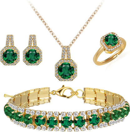 4-Piece CZ Jewelry Set