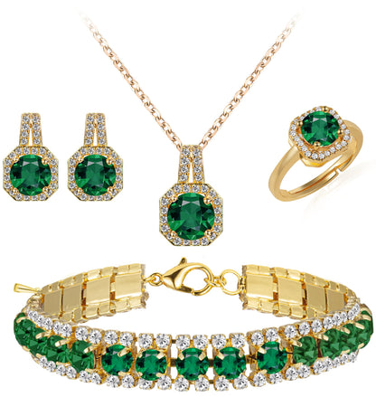 4-Piece CZ Jewelry Set