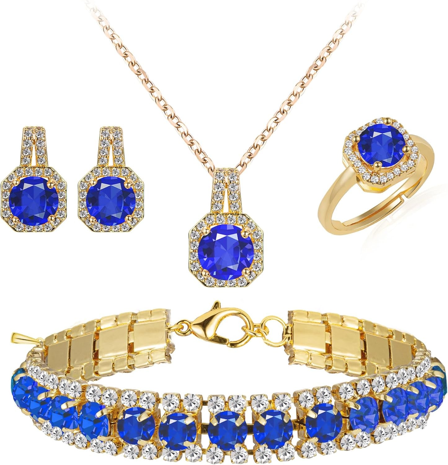 4-Piece CZ Jewelry Set