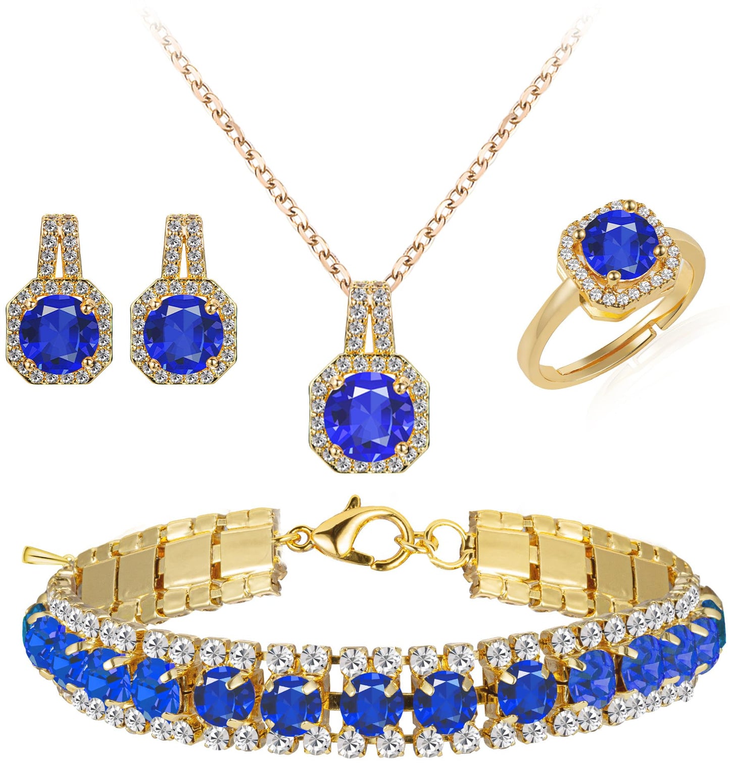 4-Piece CZ Jewelry Set