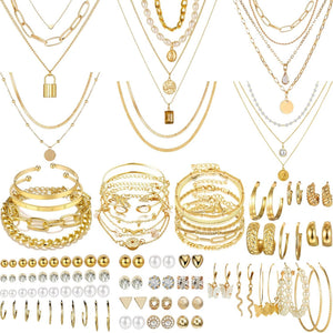 69-Piece Gold-Plated Jewelry Set
