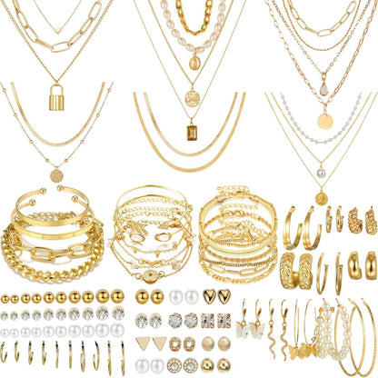 69-Piece Gold-Plated Jewelry Set
