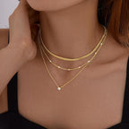 14K Gold Layered Necklace Set